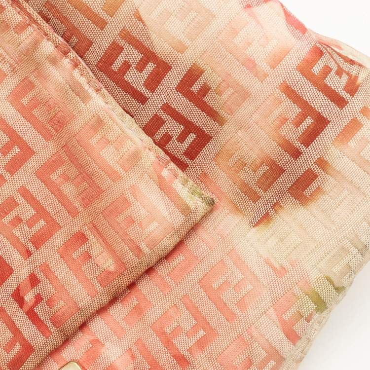 مملوكة مسبقًا Fendi Pink/Beige Zucchino Canvas Mama Baguette Shoulder Bag