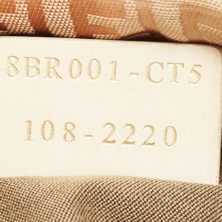 مملوكة مسبقًا Fendi Pink/Beige Zucchino Canvas Mama Baguette Shoulder Bag
