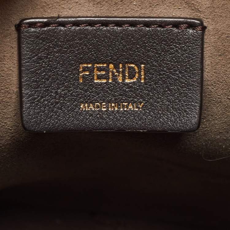 Pre Owned Fendi Beige Leather Mini Mon Tresor Drawstring Bucket Bag