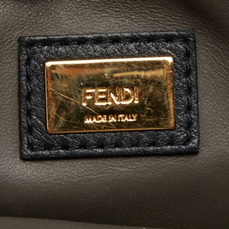 Pre Owned Fendi Black Leather Petite 2Jours Tote