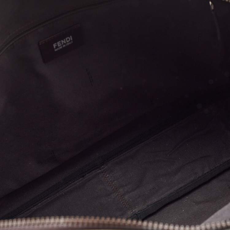Pre Owned Fendi Tobacco Zucca Coated Canvas Laptop Bag