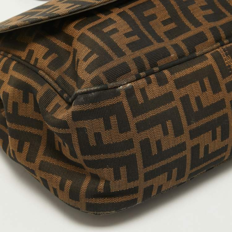 Pre Owned Fendi Tobacco Zucca Canvas Messenger Bag