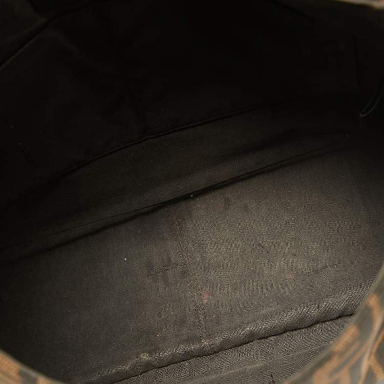 Pre Owned Fendi Tobacco Zucca Canvas Messenger Bag
