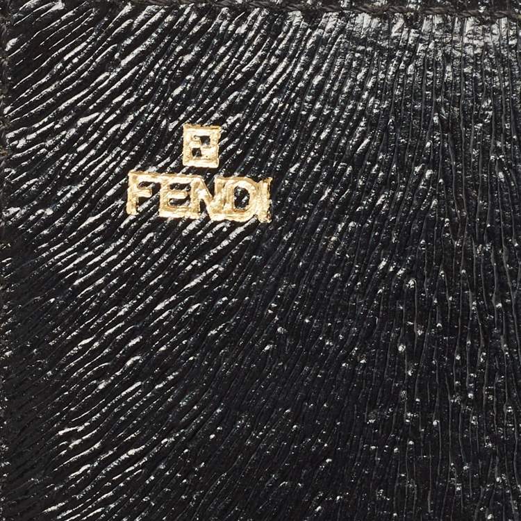 Pre Owned Fendi Beige Zucca Canvas Flap Continental Wallet