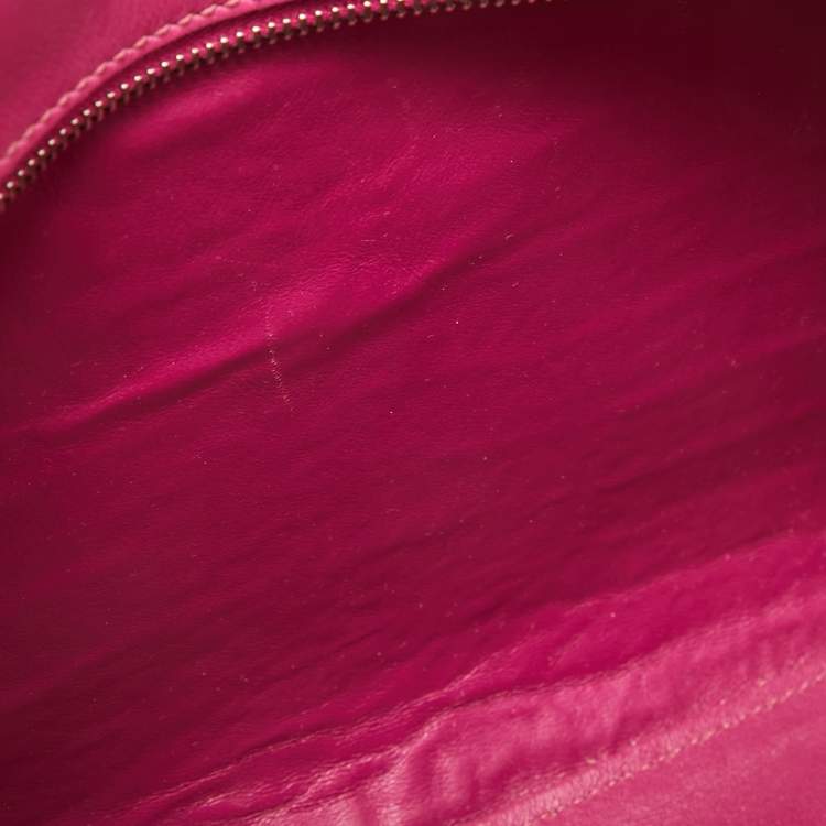 Pre Owned Fendi Fuchsia Leather and Calf Hair 3Jours Tote