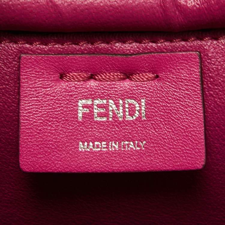 Pre Owned Fendi Fuchsia Leather and Calf Hair 3Jours Tote