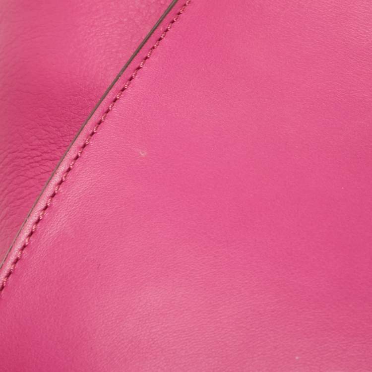 Pre Owned Fendi Fuchsia Leather and Calf Hair 3Jours Tote