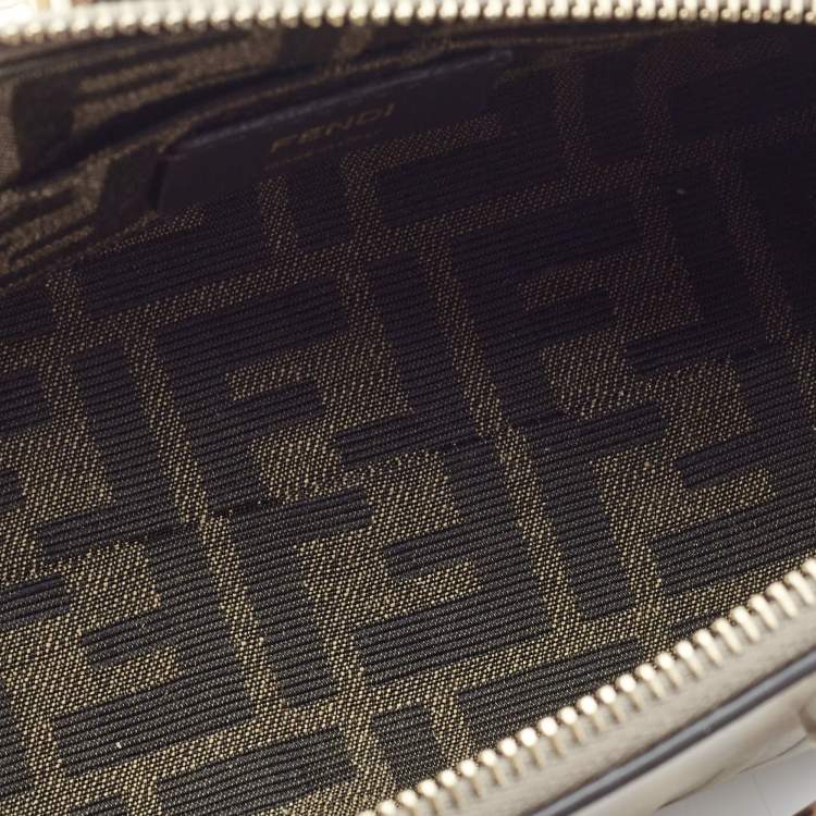 Pre Owned Fendi Beige Leather Mini By The Way Tote