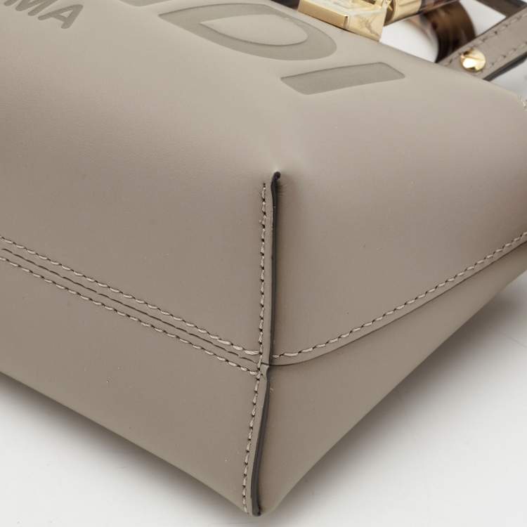 Pre Owned Fendi Beige Leather Mini By The Way Tote