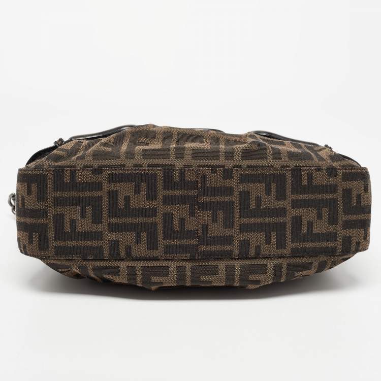 Pre Owned Fendi Tobacco Zucca Canvas and Leather B Bis Shoulder Bag 