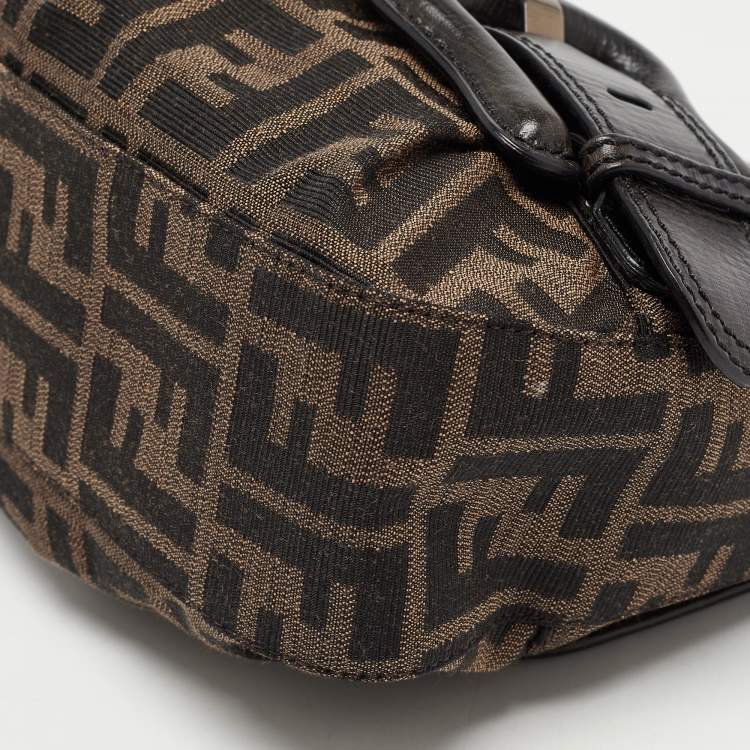 Pre Owned Fendi Tobacco Zucca Canvas and Leather B Bis Shoulder Bag 