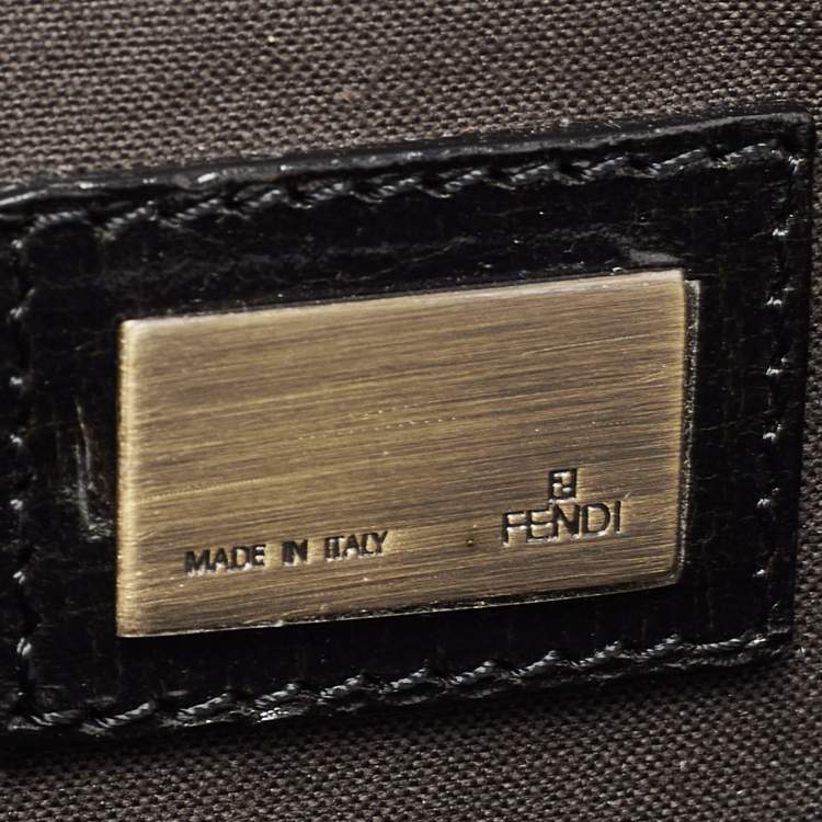 Pre Owned Fendi Tobacco Zucca Canvas and Leather B Bis Shoulder Bag 