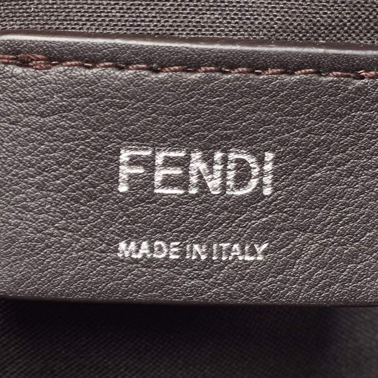 Pre Owned Fendi Light Blue Leather and Watersnake Mini By The Way Crossbody Bag