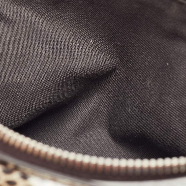 Pre Owned Fendi Light Blue Leather and Watersnake Mini By The Way Crossbody Bag