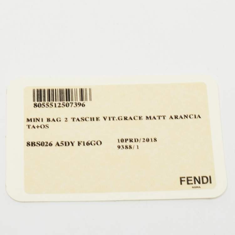 مملوكة مسبقًا Fendi Orange Leather Mini Two Pocket Crossbody Bag