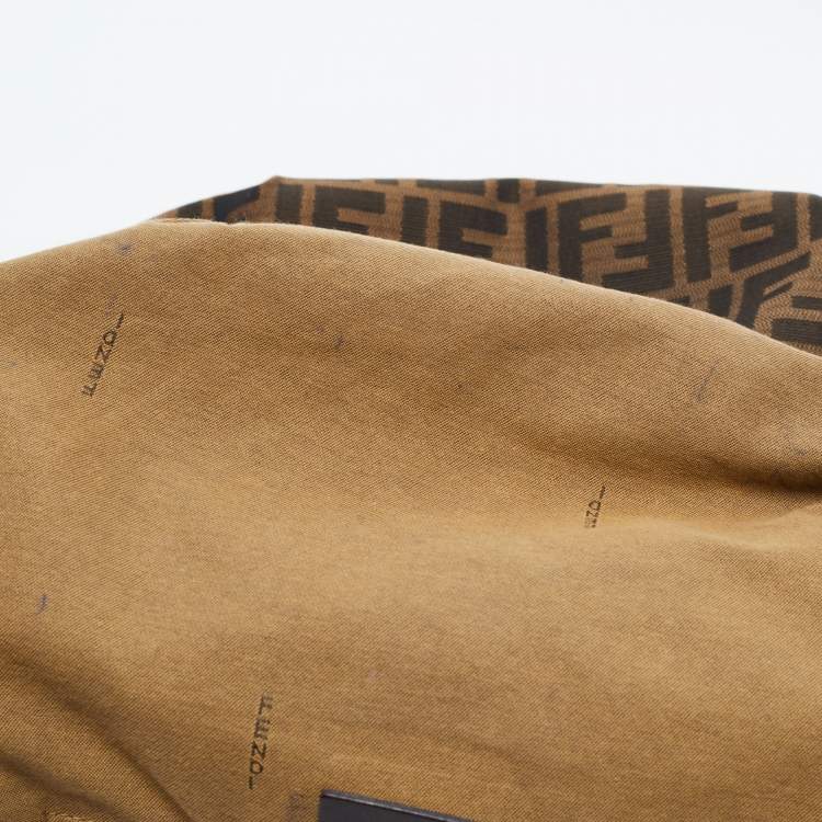 Pre Owned Fendi Tobacco Zucca Canvas and Leather Chef Chain Hobo