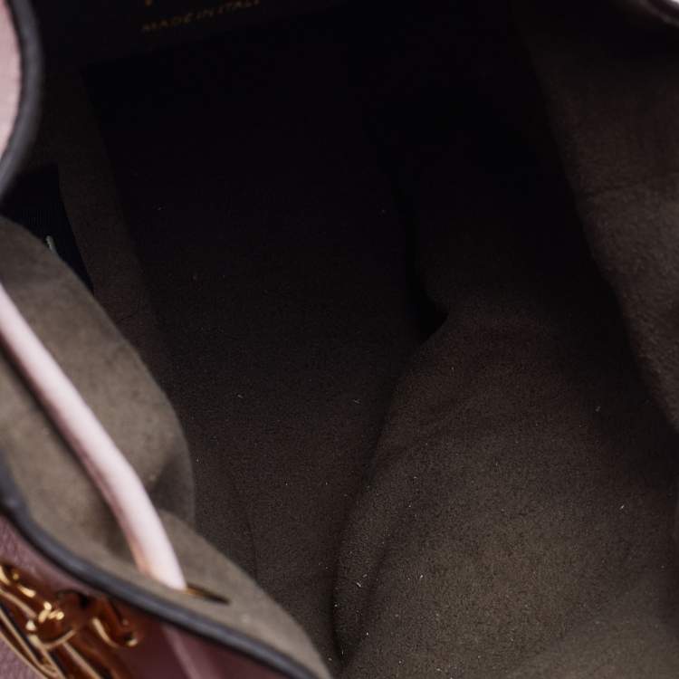 Pre Owned Fendi Pink Leather Mini Mon Tresor Drawstring Bucket Bag