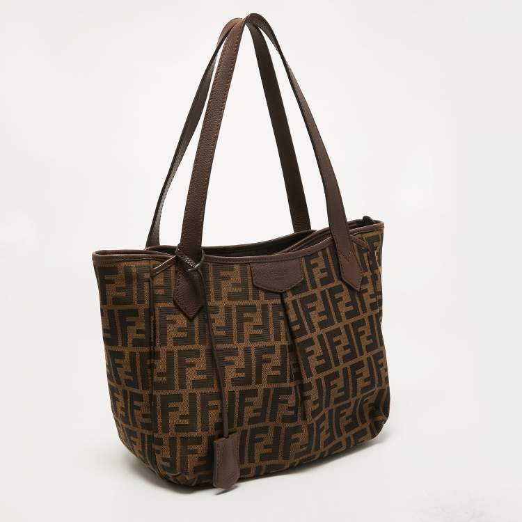 Pre Owned Fendi Brown/Tobacco Zucca Canvas Shopper Tote