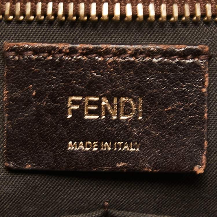 Pre Owned Fendi Brown/Tobacco Zucca Canvas Shopper Tote
