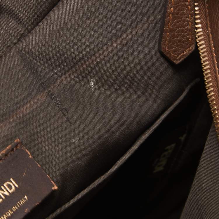 Pre Owned Fendi Brown/Tobacco Zucca Canvas Shopper Tote