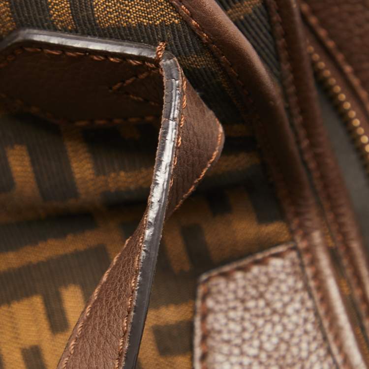 Pre Owned Fendi Brown/Tobacco Zucca Canvas Shopper Tote
