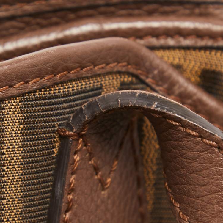 Pre Owned Fendi Brown/Tobacco Zucca Canvas Shopper Tote