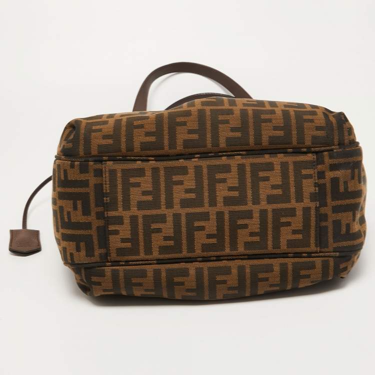 Pre Owned Fendi Brown/Tobacco Zucca Canvas Shopper Tote
