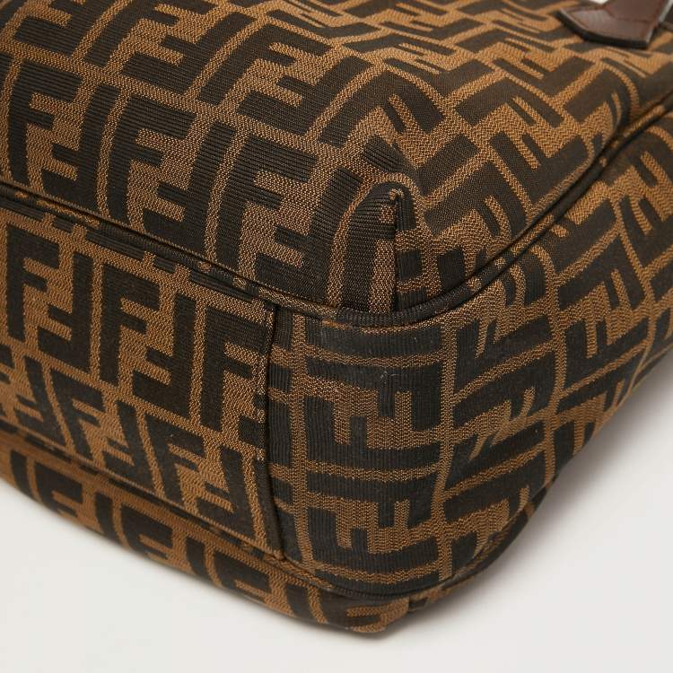 Pre Owned Fendi Brown/Tobacco Zucca Canvas Shopper Tote
