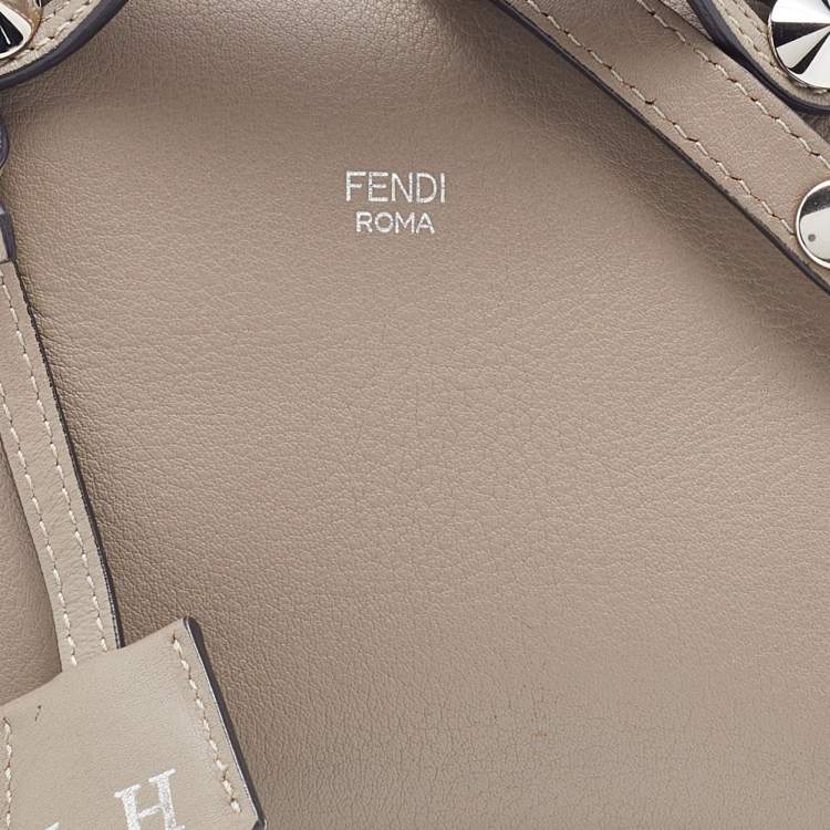 Pre Owned Fendi Beige Leather Mini By The Way Crossbody Bag