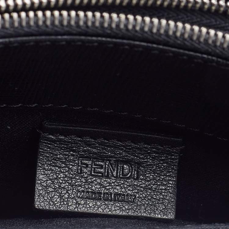 Pre Owned Fendi Black Leather Karlito Wallet on Chain 