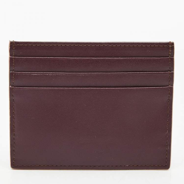 Pre Owned Fendi Multicolor Leather Rainbow Stud Card Holder