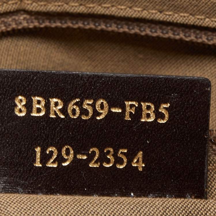 Pre Owned Fendi Brown Zucchino Coated Canvas Hobo