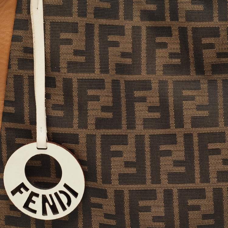 Pre Owned Fendi Tobacco Zucca Canvas and Leather Chef Tote