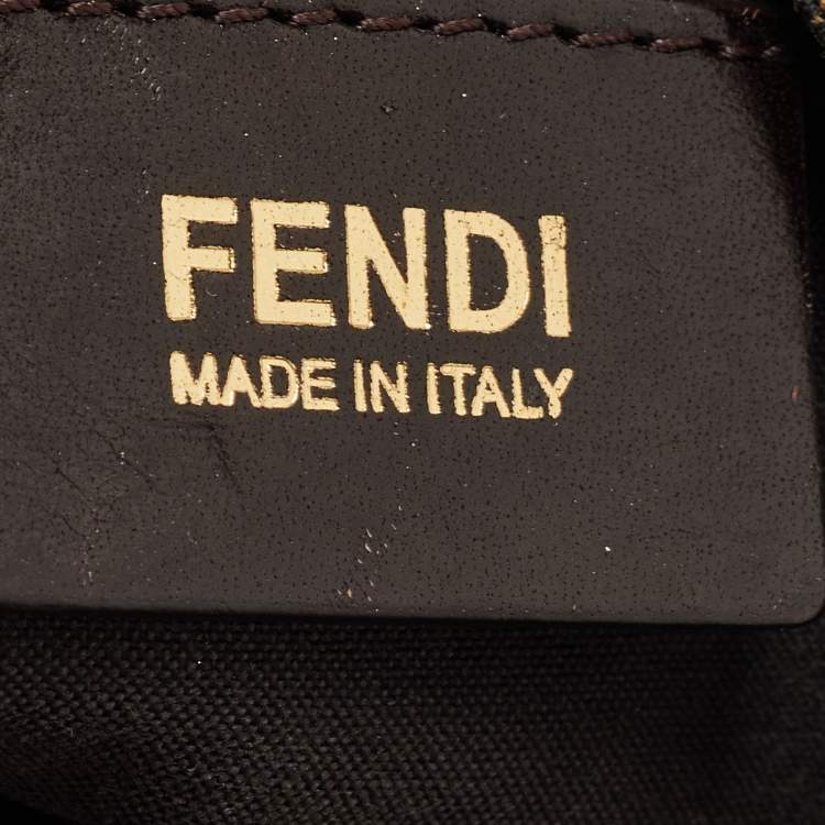 Pre Owned Fendi Tobacco Zucca Canvas and Leather Chef Tote