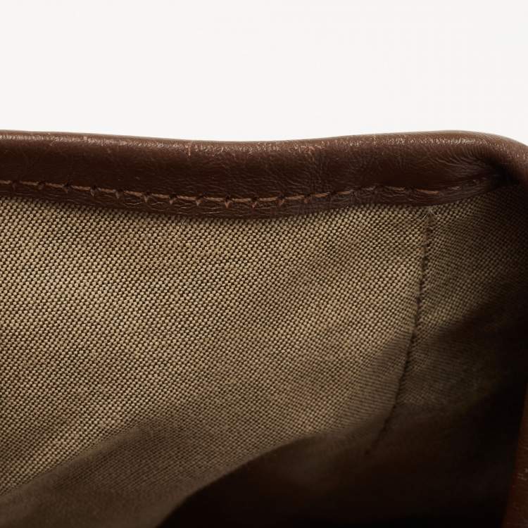 مملوكة مسبقًا Fendi Brown Zucchino Coated Canvas Chiusura Tote