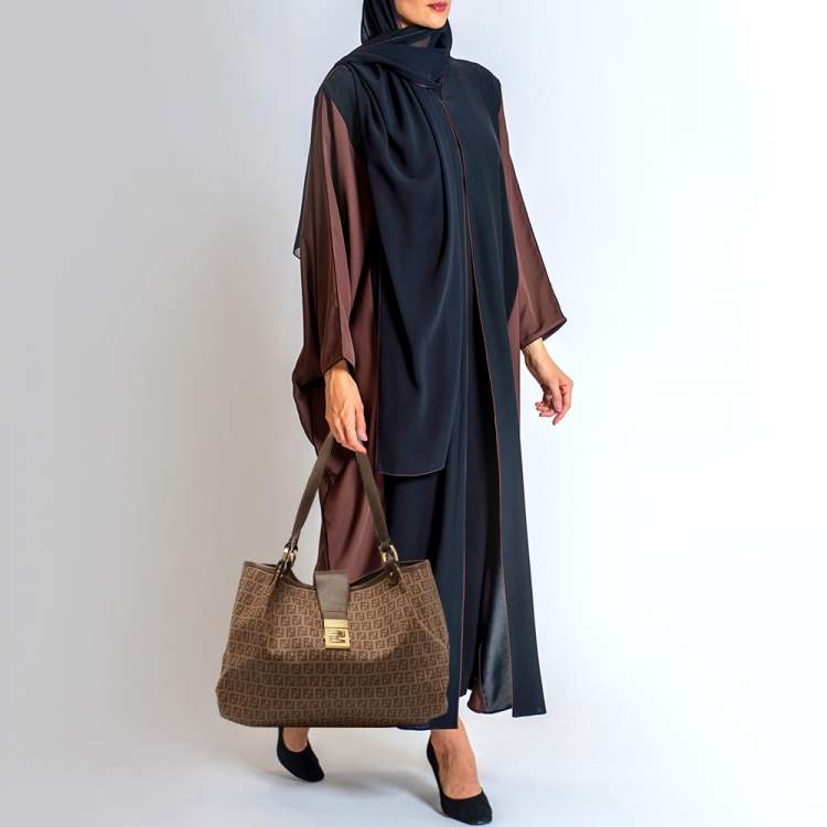 مملوكة مسبقًا Fendi Brown Zucchino Coated Canvas Chiusura Tote
