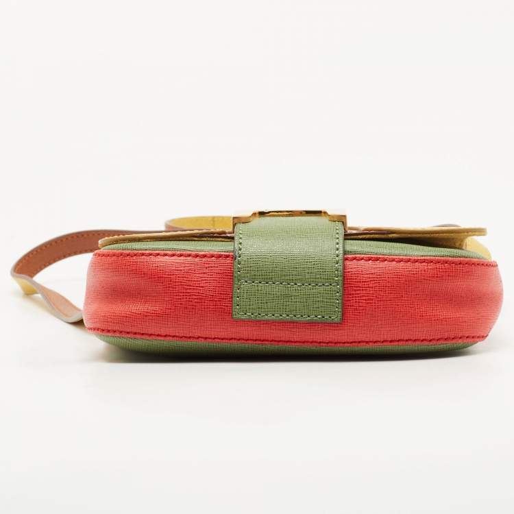 Pre Owned Fendi Multicolor Leather Small Chameleon Shoulder Bag
