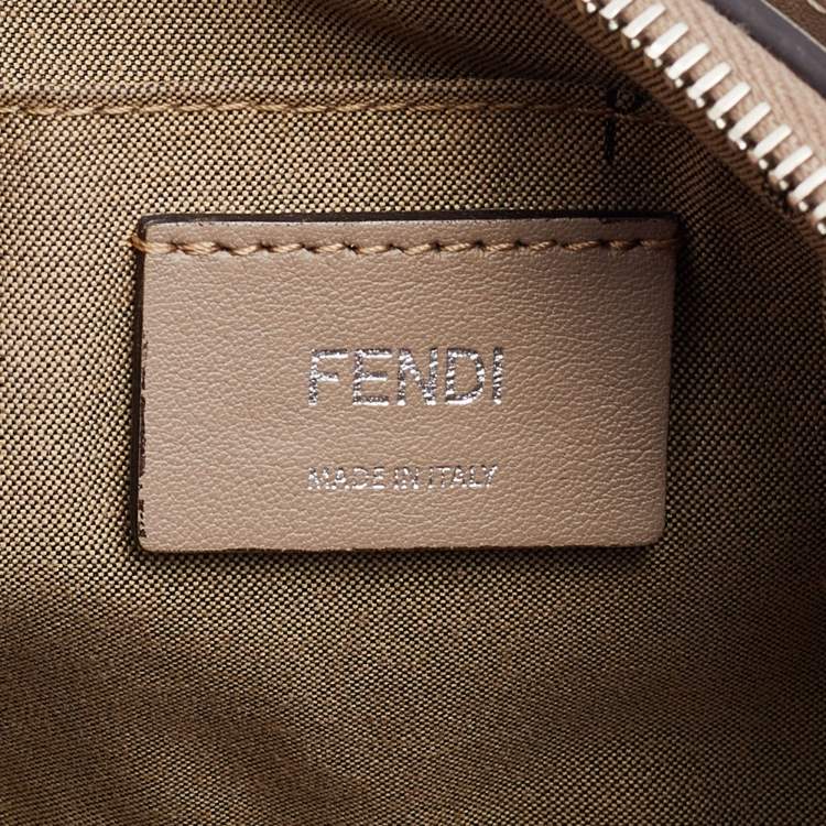 Pre Owned Fendi Beige Leather Micro By The Way Crossbody Bag