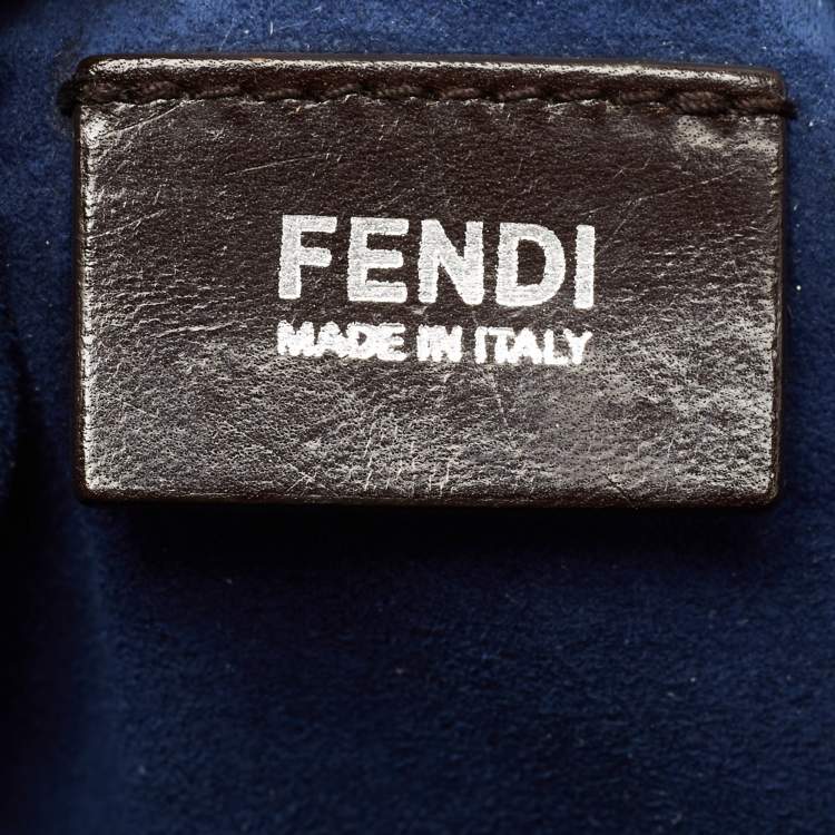 Pre Owned Fendi Brown Leather Medium 2Jours Tote 