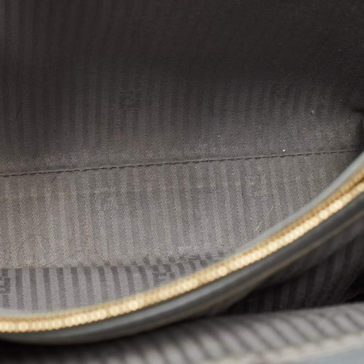 Pre Owned Fendi Grey Leather Petite 2Jours Tote