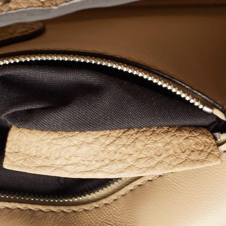 Pre Owned Fendi Beige Selleria Leather Baguette Shoulder Bag