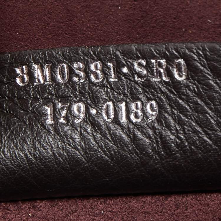Pre Owned Fendi Burgundy Leather Small Kan I Chain Shoulder Bag