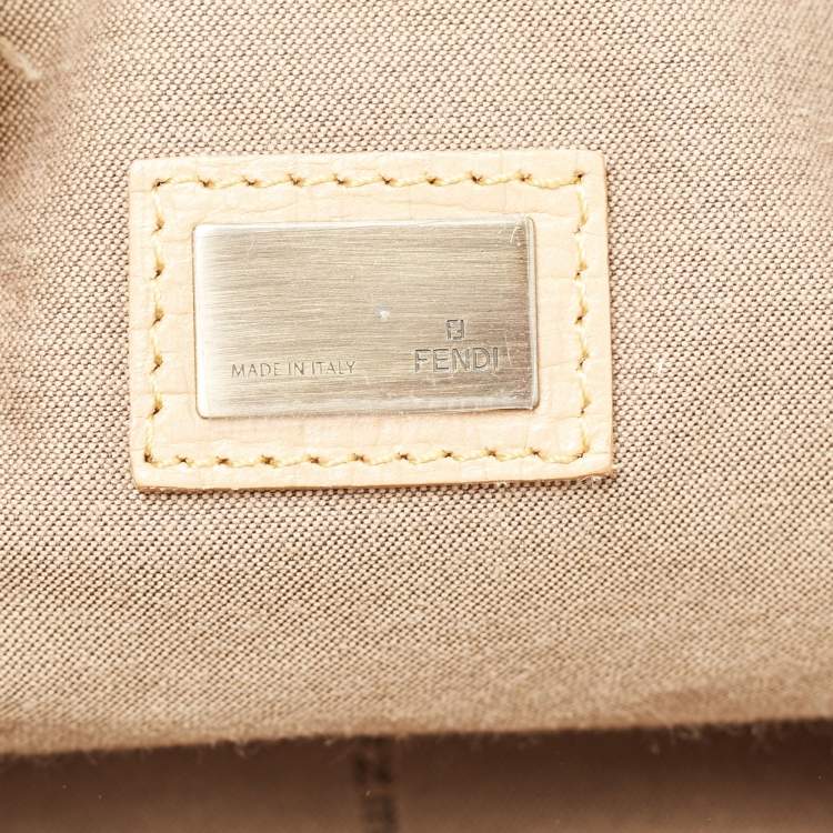Pre Owned Fendi Orange/Brown Python B Shoulder Bag