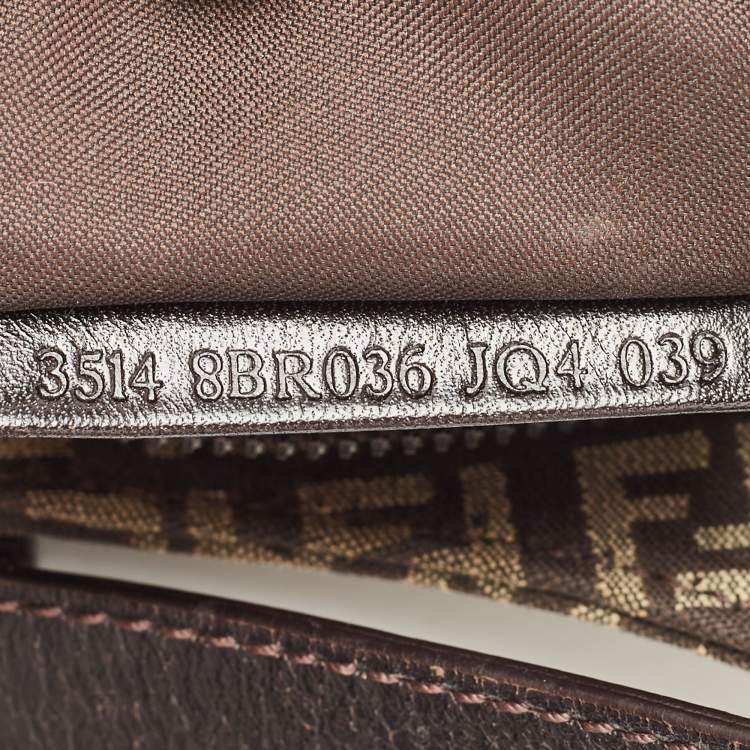 مملوكة مسبقًا Fendi Dark Brown Zucchino Canvas Shoulder Bag
