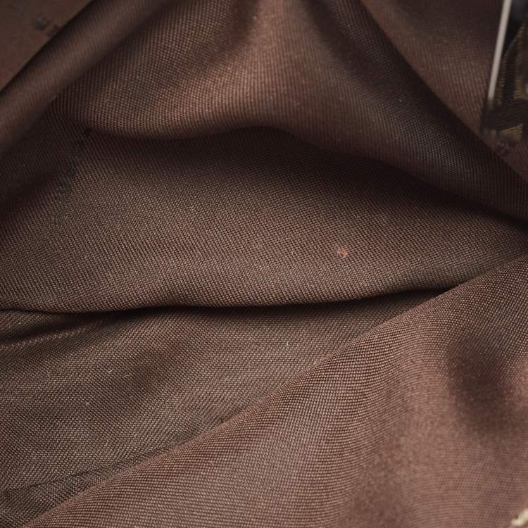 مملوكة مسبقًا Fendi Dark Brown Zucchino Canvas Shoulder Bag