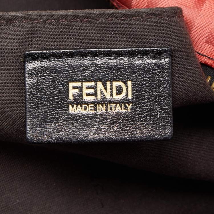 Pre Owned Fendi Multicolor Floral Print Zucca Fabric Shoulder Bag