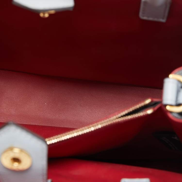 Pre Owned Fendi Blue Leather Small 2Jours Tote