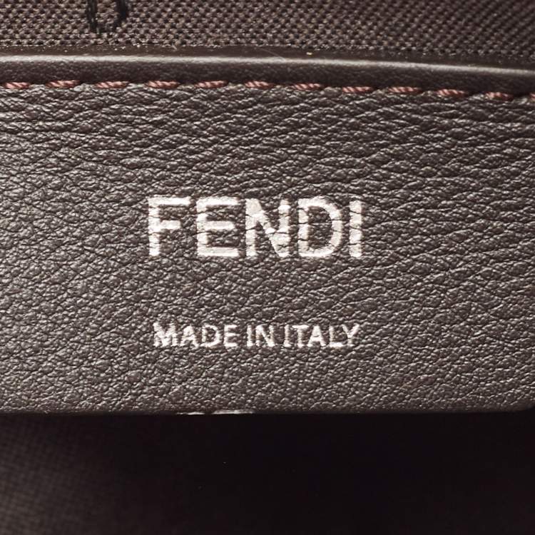Pre Owned Fendi Grey Leather Mini Crystals Embellished By The Way Crossbody Bag