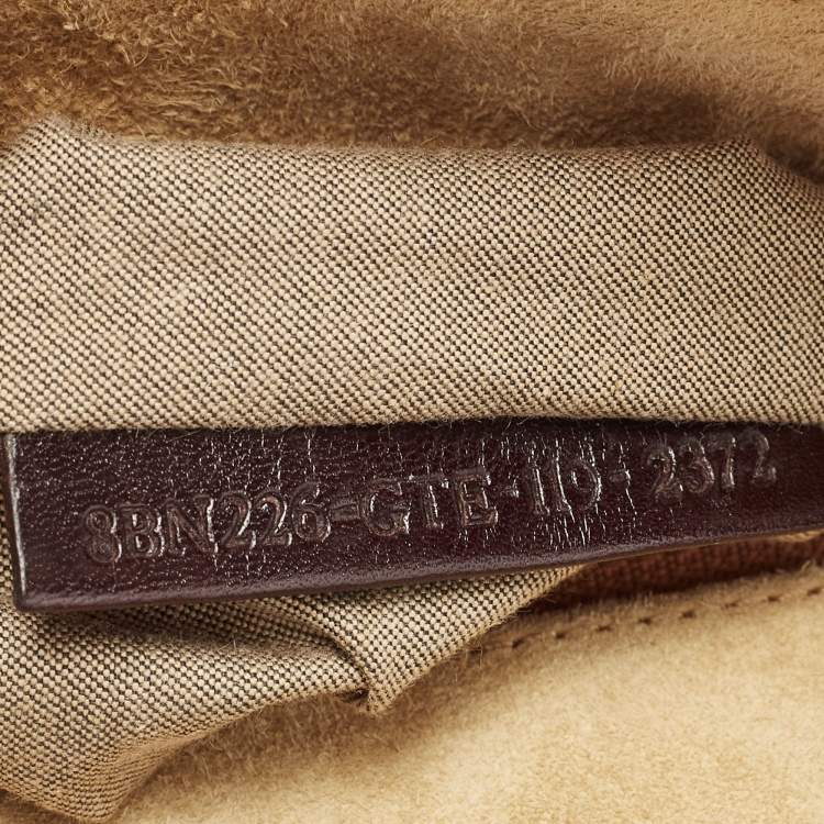 Pre Owned Fendi Brown Python Medium Peekaboo Top Handle Bag