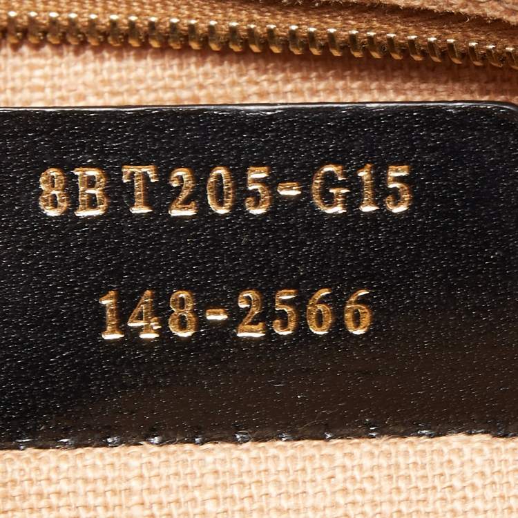 Pre Owned Fendi Tobacco Pequin Stripe Canvas Claudia Shoulder Bag